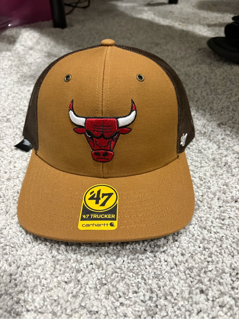 47 Carhartt Chicago Bulls Brown Trucker Hat
